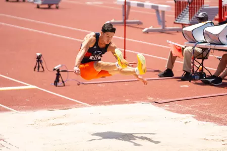 May 15, 2026 - Decathlete Tim Pelkmans during Big Ten Outdoor Championships at Nebraska Outdoor Track in Lincoln, NE. Photo By Nick Tomanelli/Fighting Illini