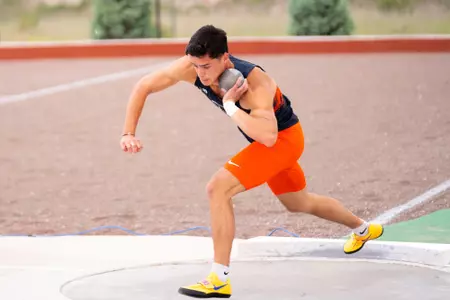 May 15, 2026 - Decathlete Tim Pelkmans during Big Ten Outdoor Championships at Nebraska Outdoor Track in Lincoln, NE. Photo By Nick Tomanelli/Fighting Illini