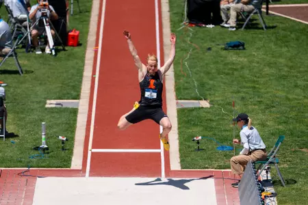 EUGENE, OR - June 10, 2026 - Decathlete Jip de Greef during the NCAA Outdoor National Championship at Hayward Field in Eugene, OR. Photo By Ashley Ray/Fighting Illini
