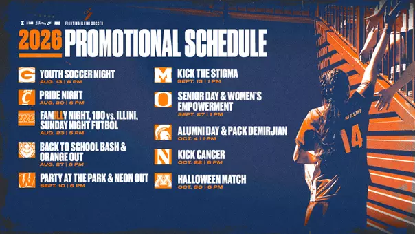 2026 Illinois Soccer Promotional Schedule