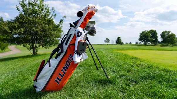 Golf bag at Atkins Golf Club
