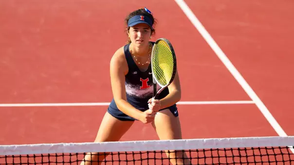 COLUMBUS, OHIO - APRIL 24: Tess Bucher during the quarterfinals of the 2026 Big Ten Women’s Tennis Championships at the Ty Tucker Tennis Center on April 24, 2026 in Columbus, Ohio. (Photo by Kirk Irwin Big Ten/University Images via Getty Images)