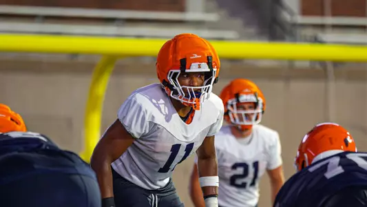 CHAMPAIGN, ILL. - August 04, 2026 - Linebacker Jacob Alexander (#11) during Fall Camp practice at Gies Memorial Stadium. (Photo by Aaron Quinn/Illinois Athletics)