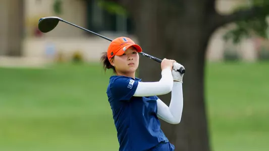 URBANA, IL - August 29, 2026 - Meadow Tian during the Qualifying Round at the Urbana Country Club in Urbana, IL. Photo By Ashley Ray/Fighting Illini