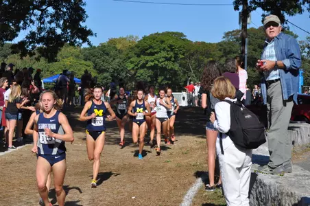 Brianna Ilarda wins the women's race at CCSU Mini Meet.