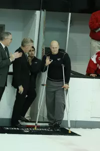 Drew Brown returned to Schneider Arena for Providence's game against Boston University on Oct. 31.