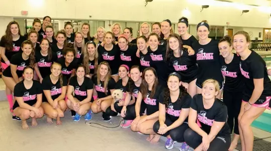 Women's Swimming at the Pink Out meet vs. URI