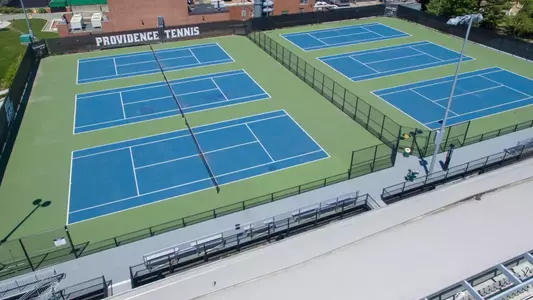 Ariel view of the Tennis Courts at Providence College.