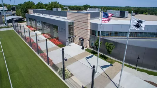 Aerial picture of the outside of Schneider Arena