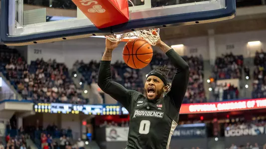Nate Watson dunks at UConn.