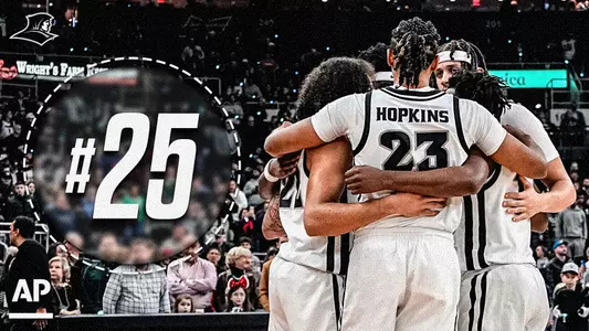 AP Poll ranked number 25 picture of team huddle