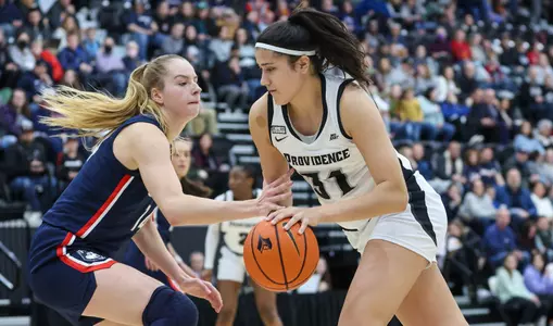 Feb. 01, 2023; Providence, Rhode Island, USA; Providence Friars forward Olivia Olsen (31) during a Big East matchup between UConn and Providence College held at Alumni Hall. The Huskies won the 64-54 over the Friars. Photo by Brian Foley for Foley-Photography.