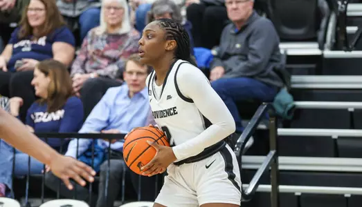 Feb. 01, 2023; Providence, Rhode Island, USA; Providence Friars guard Grace Efosa (2) during a Big East matchup between UConn and Providence College held at Alumni Hall. The Huskies won the 64-54 over the Friars. Photo by Brian Foley for Foley-Photography.