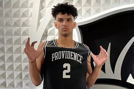 Donovan Santoro posing in the Friar Development Center