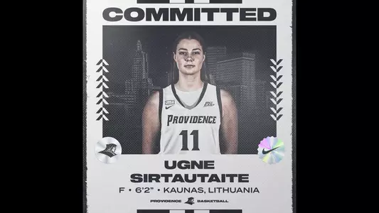 Ugne Sirtautaite Graphic for her commitment to play basketball at Providence College