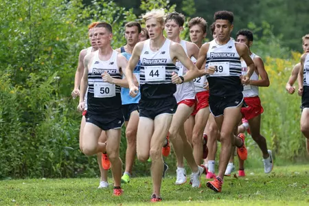 Michael Morgan, Liam Back, Abdel Laadjel–Men's Cross Country Action Photo