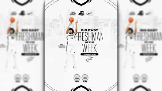 BIG EAST Freshman of the Week - Rich Barron January 15-21 12.0 points per game, 2-3 three point field goals