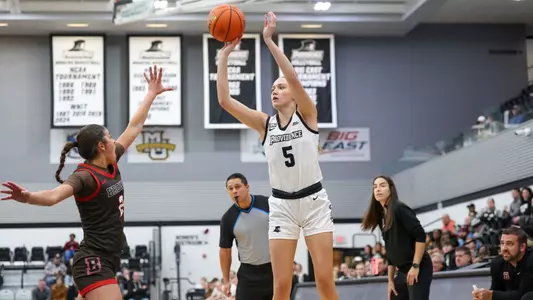 Sophi Hall - women's basketball action photo vs. Brown