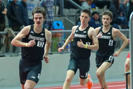 Pat Thygesen, Michael Morgan, Josh Lewin –Men's Track Action Photo