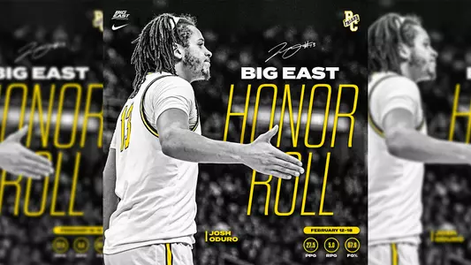 Josh Oduro BIG EAST Honor Roll February 12-18, 2024; 27.5 points per game, 5.0 rebounds per game, 67.9% FG%