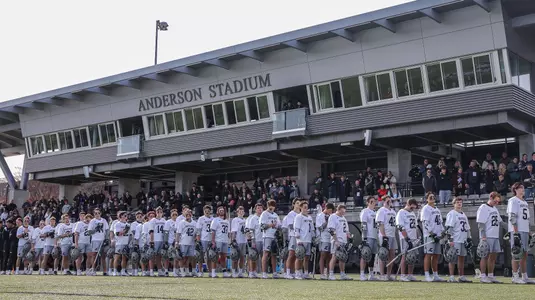 National Anthem Lacrosse team lined up