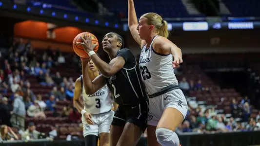 Grace Efosa goes up for a lay-up against Butler in the BIG EAST Tournament