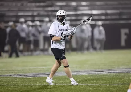 Dean Metzger controlling the ball at 2024 home game on Chapey Field in Anderson Stadium