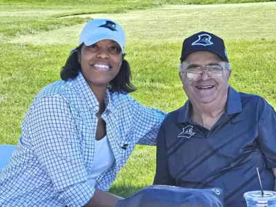 Erin Batth and Gunny at Friar Golf Classic
