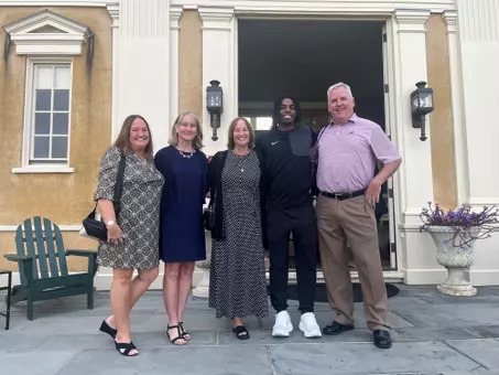 Pat Mee family photo prior to the golf event in October to raise funds for Friar Athletics