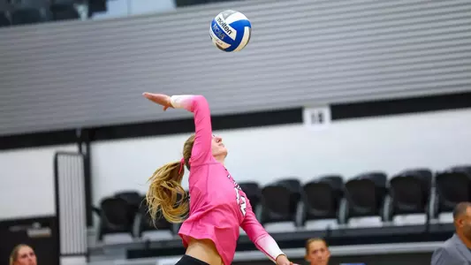 Fielding Mayhugh Serving at Alumni Hall in Providence, R.I. in a BIG EAST match against St. John's