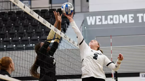 Audrey Kocon Settin at Alumni Hall in Providence, R.I. during a non-conference match against Bryant University.