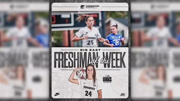 Lily Gibbs Big East Freshman of the Week graphic