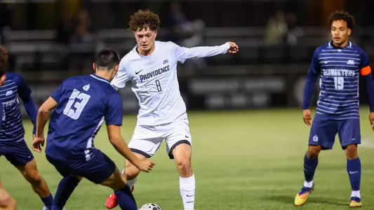 Fernando Garcia Gil dribbles the ball during a Big East conference matchup between Georgetown and Providence