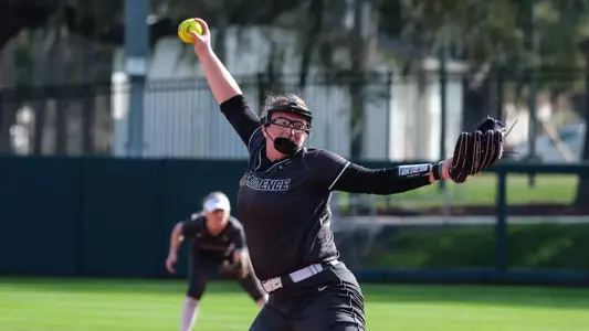 Tori Grifone pitching during one of the games in the 2025 season.