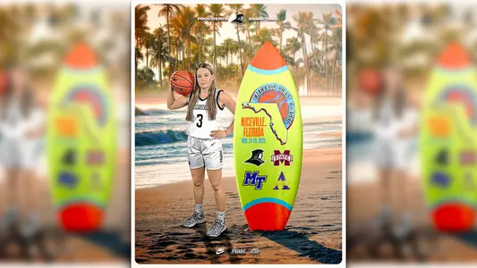 Emerald Coast Classic Graphic with Orlagh Gormley pictured to announce tournament pairings