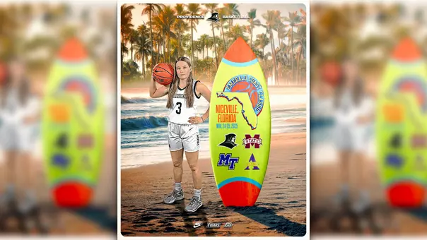 Emerald Coast Classic Graphic with Orlagh Gormley pictured to announce tournament pairings