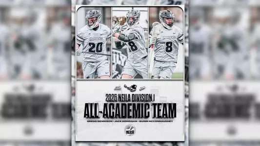 Graphic for Gregg Dennison, Jack Horrigan and Quinn McConnaughey selected to the 2025New England Intercollegiate Lacrosse Association Division 1 All-Academic Team