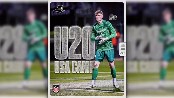Graphic for Ryan Carney being invited to the U.S. U20 Men's National Team Training camp.