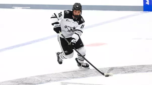 Men's Hockey's Jonathan Fauchon in action against St. Lawrence