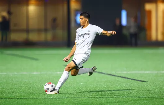 Ian Morel in action vs Akron