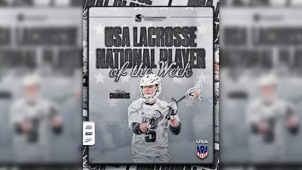 Graphic for Rhett Chambers USA Lacrosse DI Men’s Player of the Week
