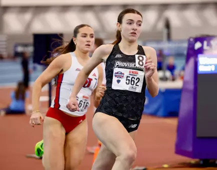 Maeve O'Neill wins the 800 meters at the 2026 BIG EAST Indoor Track Championship