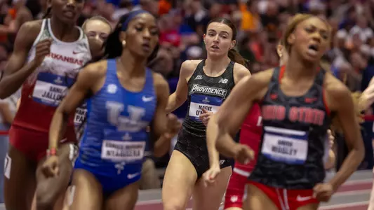Women's track runner Maeve O'Neill at the NCAA Indoor Track and Field Championships