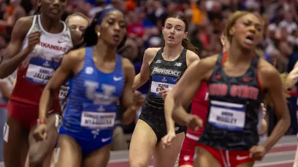 Women's track runner Maeve O'Neill at the NCAA Indoor Track and Field Championships