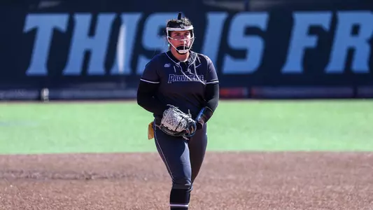 Addyson Frye gets ready to deliver a pitch.