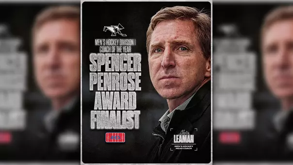 Graphic announcing Nate Leaman as a Spencer Penrose Award finalist