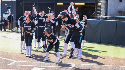 Softball Team Celebration at Glay Field against Stonehill
