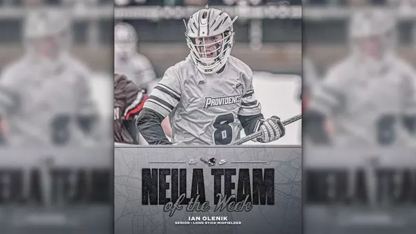 Ian Olenik NEILA Team of the Week for mens lacrosse graphic