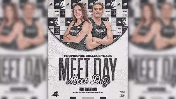 A graphic of Maeve O'Neill and Jon Mignacca posing for the Friar Invitational