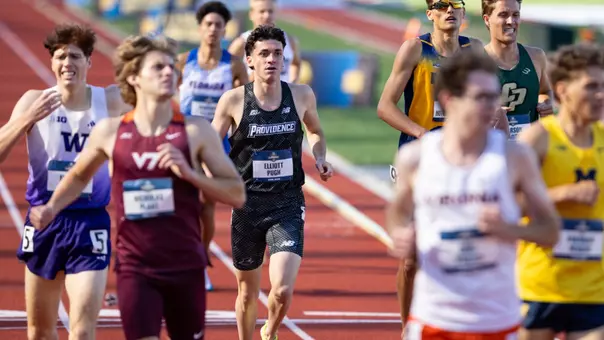 Men's track runner Elliott Pugh at the NCAA Outdoor Track Championships